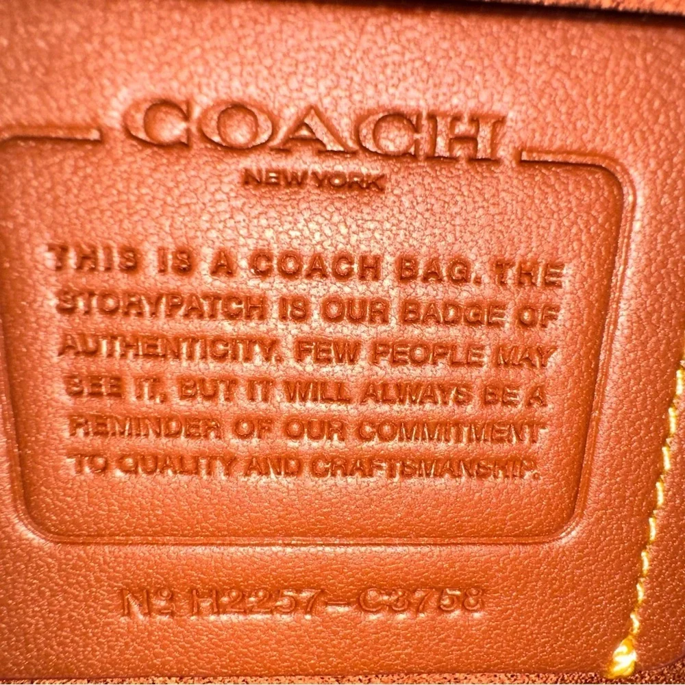 SOLD Coach Madison Shoulder Bag Refined Calf Leather Canvas & Snakeskin - Picture 13 of 13